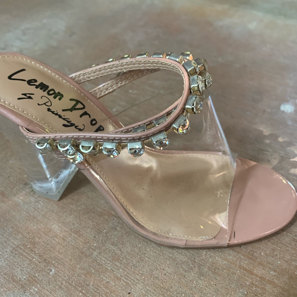 Transparent vinyl mule